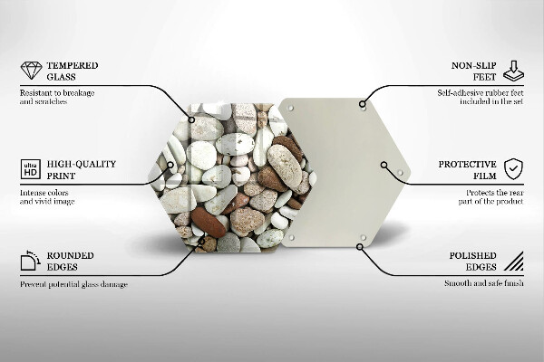Skleněná deska do kuchyně Malé kameny pozadí