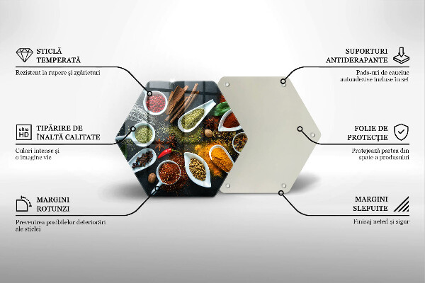 Skleněná deska do kuchyně Kuchyňské koření