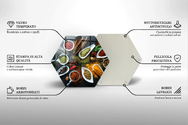 Skleněná deska do kuchyně Kuchyňské koření