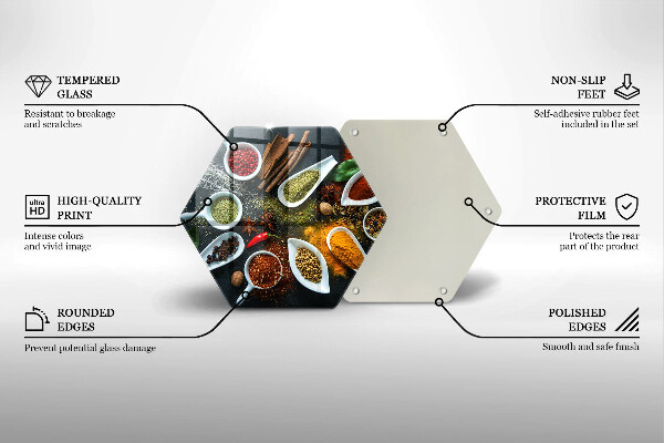 Skleněná deska do kuchyně Kuchyňské koření
