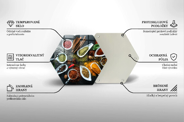 Skleněná deska do kuchyně Kuchyňské koření