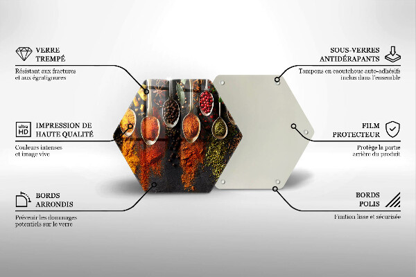 Skleněná krájecí deska Lžíce s kořením