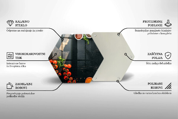 Skleněná krájecí deska Cherry rajčata