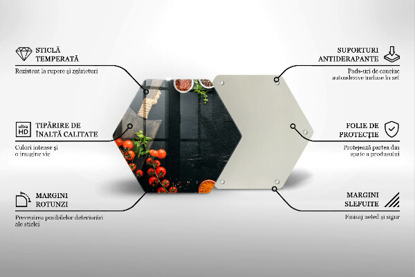 Skleněná krájecí deska Cherry rajčata