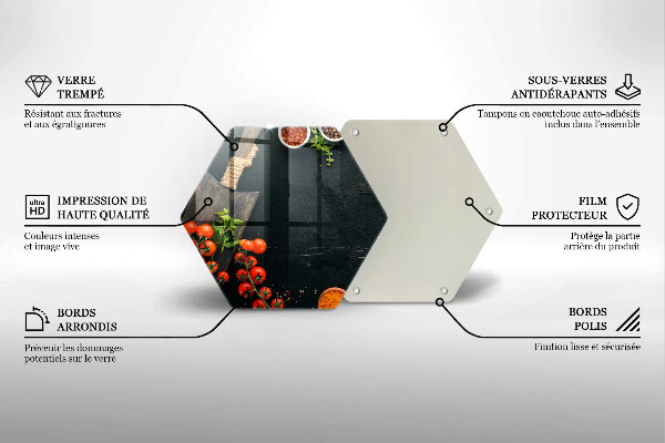 Skleněná krájecí deska Cherry rajčata