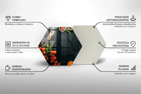 Skleněná krájecí deska Cherry rajčata