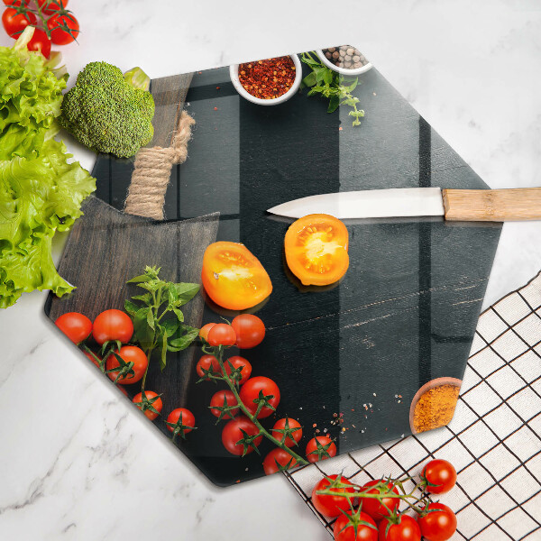 Skleněná krájecí deska Cherry rajčata