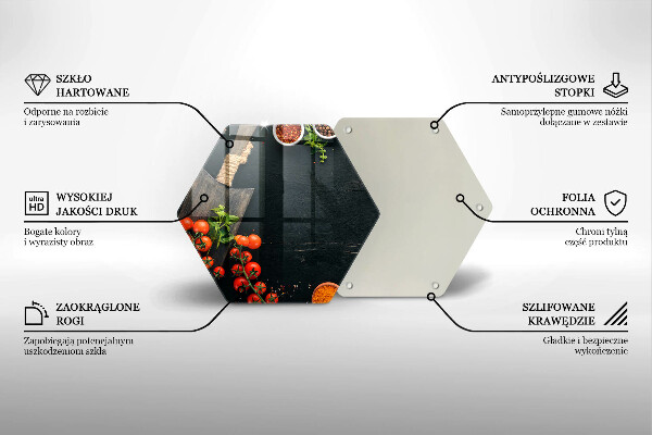 Skleněná krájecí deska Cherry rajčata