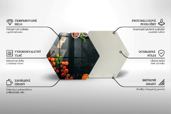 Skleněná krájecí deska Cherry rajčata