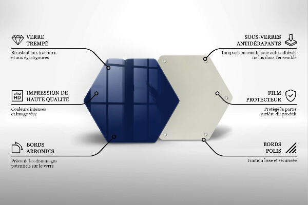 Skleněná deska do kuchyně Modrá barva