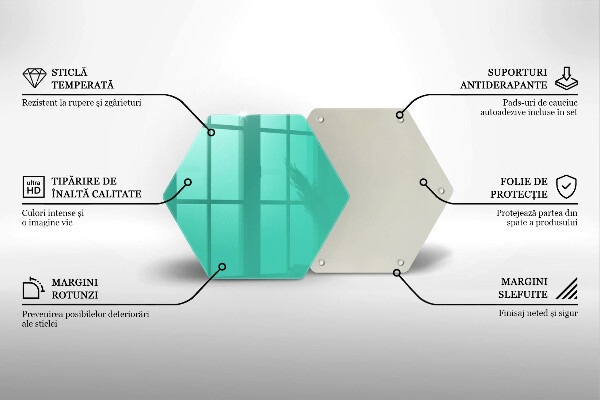 Skleněná deska do kuchyně Zelená barva