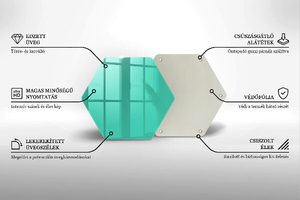Skleněná deska do kuchyně Zelená barva