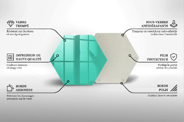 Skleněná deska do kuchyně Zelená barva