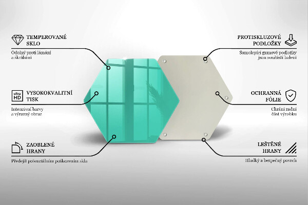 Skleněná deska do kuchyně Zelená barva