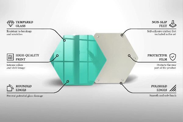 Skleněná deska do kuchyně Zelená barva