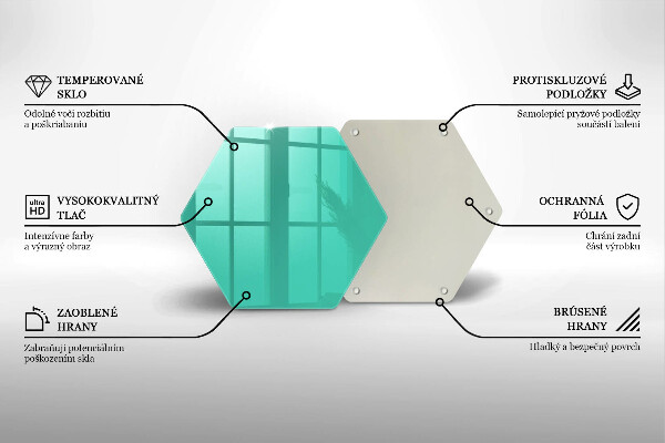 Skleněná deska do kuchyně Zelená barva