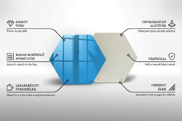 Skleněná deska do kuchyně Modrá barva