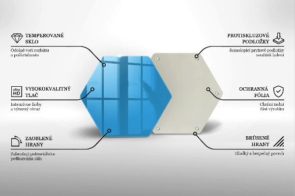 Skleněná deska do kuchyně Modrá barva