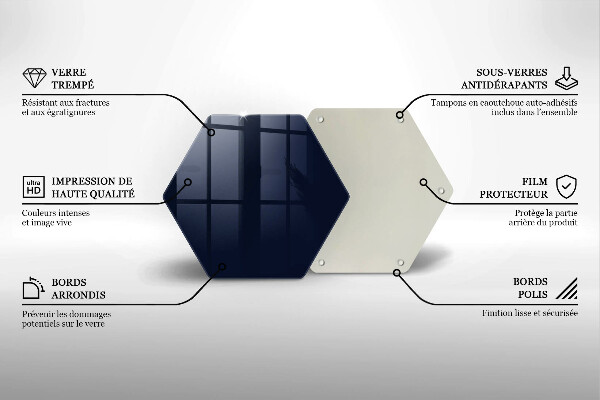 Skleněná deska do kuchyně Námořnická modrá