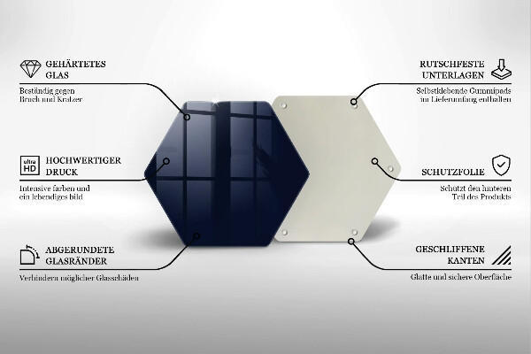 Skleněná deska do kuchyně Námořnická modrá