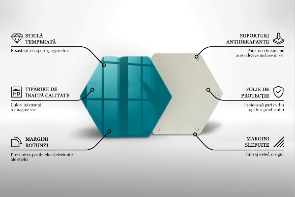 Skleněná deska do kuchyně Tyrkysový