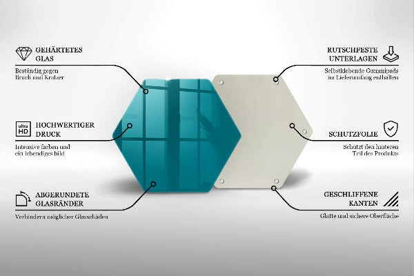 Skleněná deska do kuchyně Tyrkysový