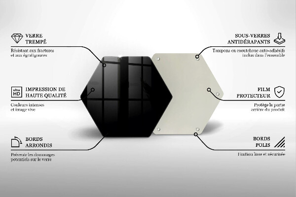 Skleněná deska do kuchyně Černá barva