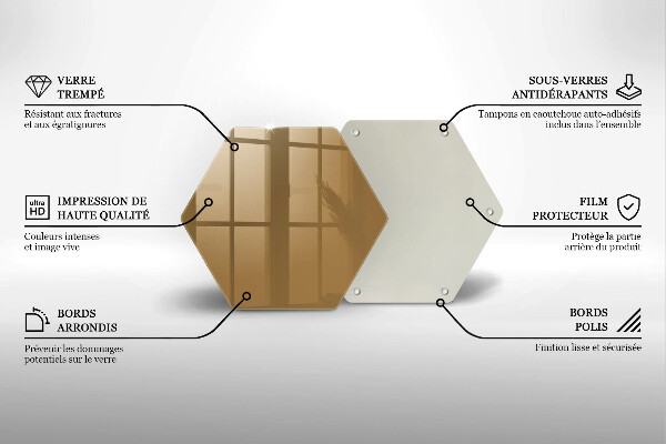 Skleněná deska do kuchyně Barva béžová