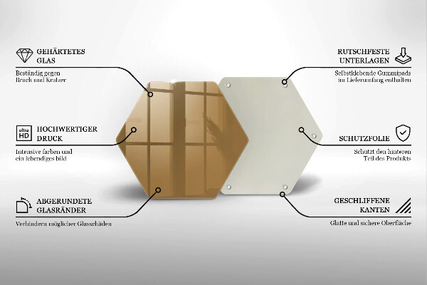 Skleněná deska do kuchyně Barva béžová