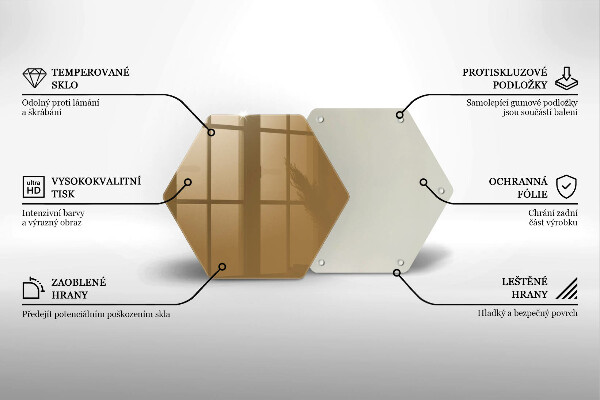 Skleněná deska do kuchyně Barva béžová