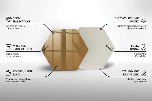 Skleněná deska do kuchyně Barva béžová