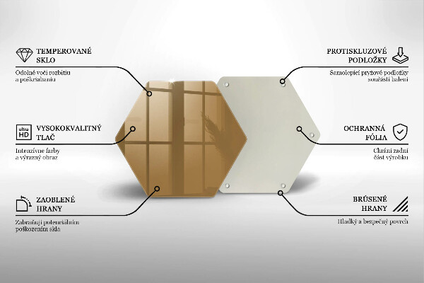 Skleněná deska do kuchyně Barva béžová