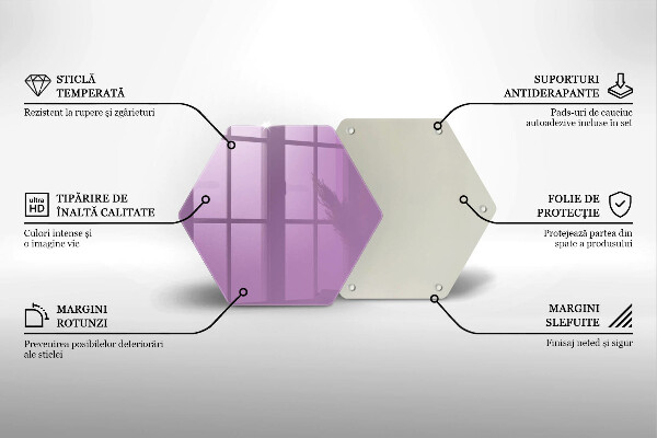 Skleněná deska do kuchyně Barva fialová