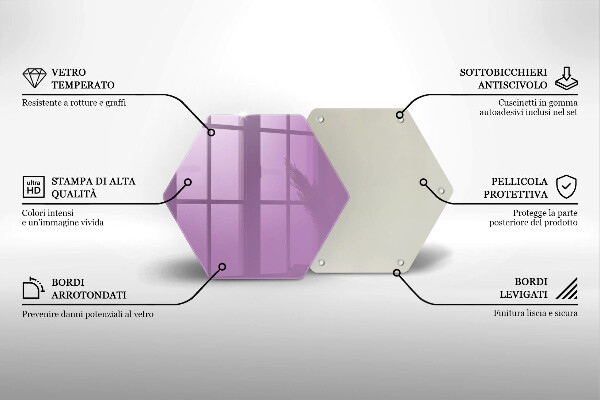 Skleněná deska do kuchyně Barva fialová