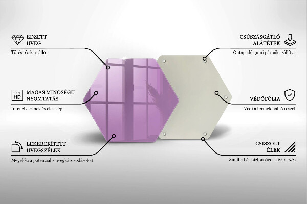 Skleněná deska do kuchyně Barva fialová