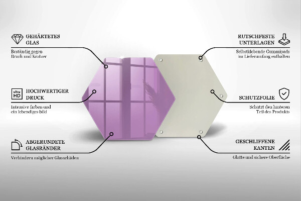 Skleněná deska do kuchyně Barva fialová