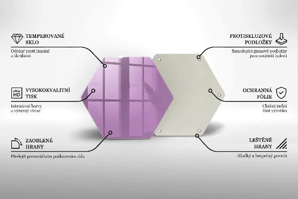 Skleněná deska do kuchyně Barva fialová