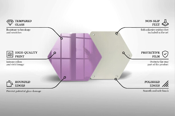 Skleněná deska do kuchyně Barva fialová