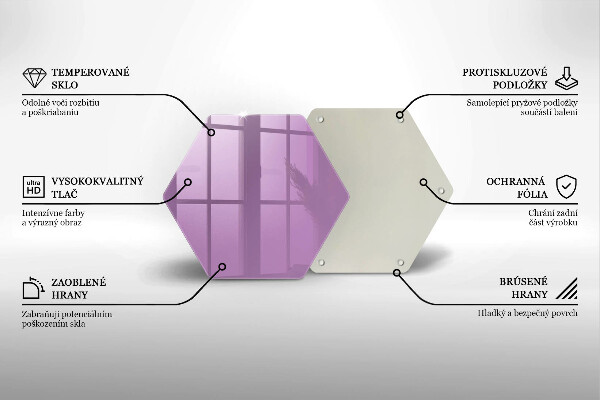 Skleněná deska do kuchyně Barva fialová