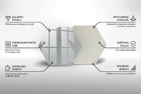 Skleněná deska do kuchyně Šedá barva