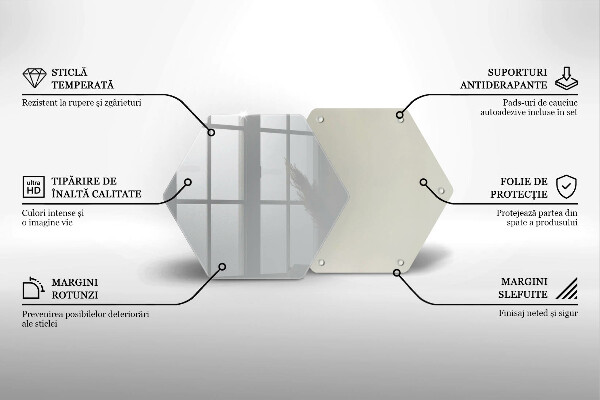 Skleněná deska do kuchyně Šedá barva