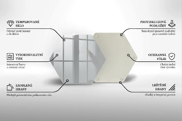 Skleněná deska do kuchyně Šedá barva