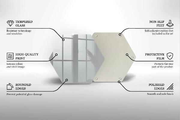 Skleněná deska do kuchyně Šedá barva