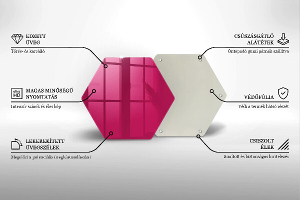 Skleněná deska do kuchyně Růžová barva