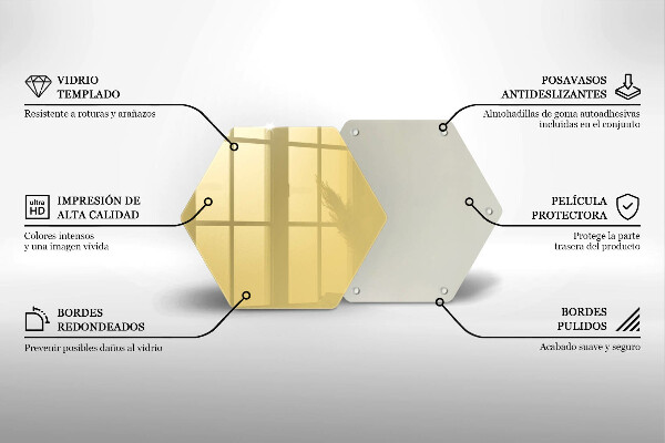 Skleněná deska do kuchyně Žlutá