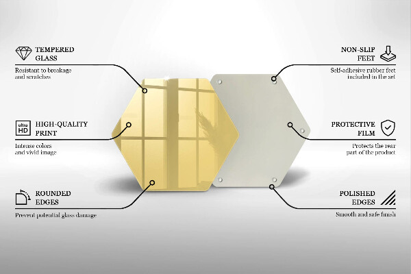 Skleněná deska do kuchyně Žlutá