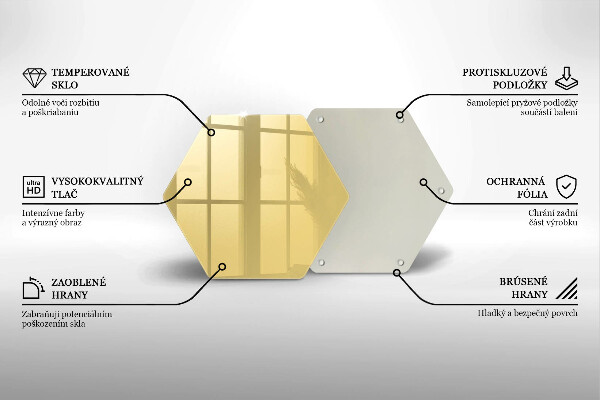 Skleněná deska do kuchyně Žlutá