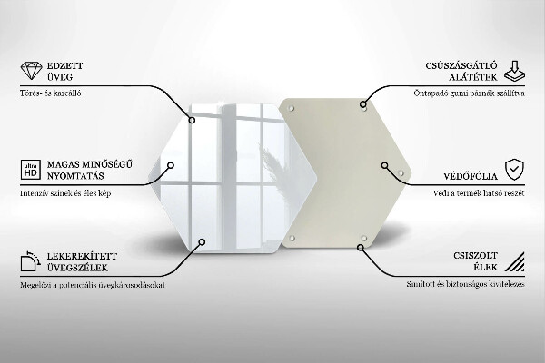 Skleněná deska do kuchyně Bílá barva