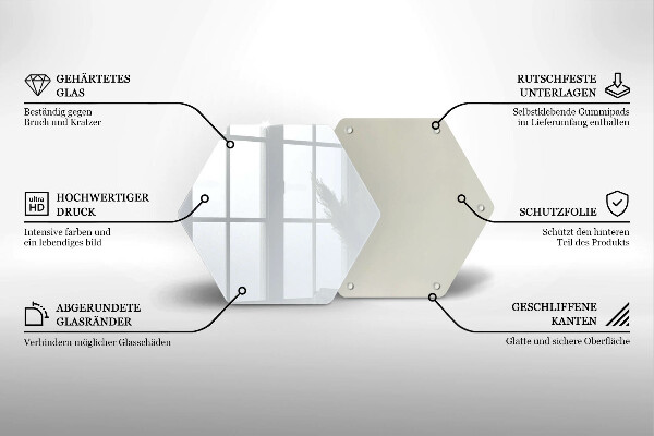 Skleněná deska do kuchyně Bílá barva