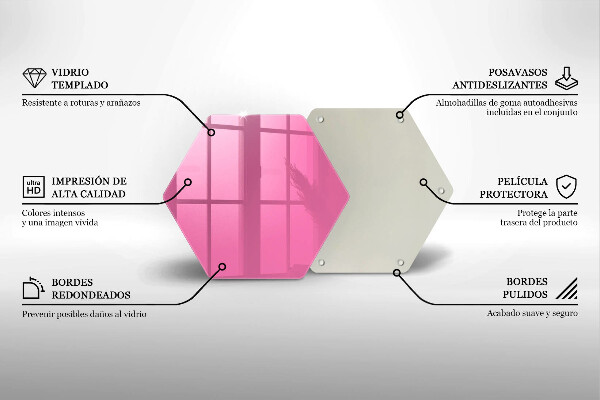 Skleněná deska do kuchyně Růžová barva